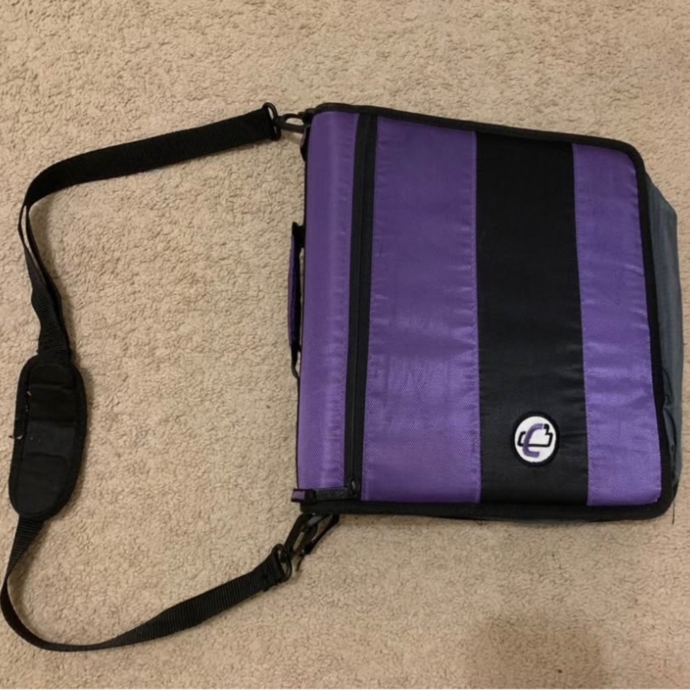 Purple & Black Case-It Binder Bag